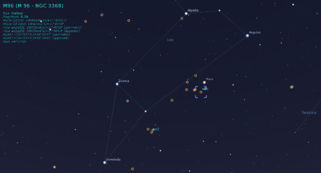 supernova Mars prividno blizu M96