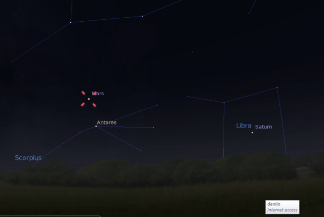1. oktobar 2014 - foto Stellarium