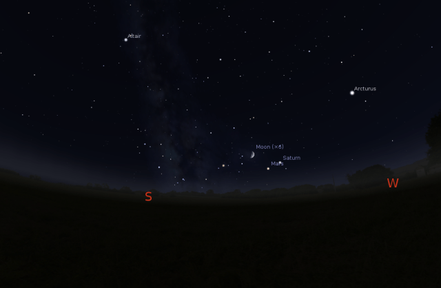 Mlačni put za 01.09.2014. - foto: Stellarium