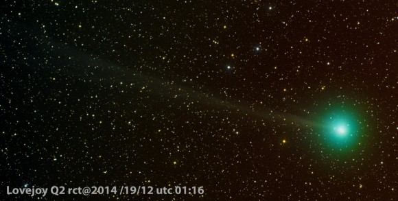 Kometa Lovejoy, december 19, 2014 - foto: Eric Recurt
