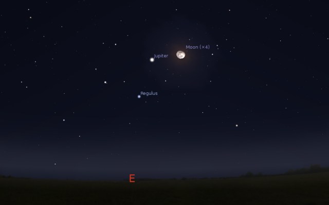 Jupiter i Mesec (07.01.2015) - foto: Stellarium